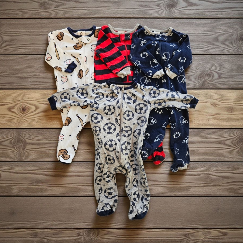 Gerber Assorted Kids One Pieces Set Of 4 Sz 0-3M